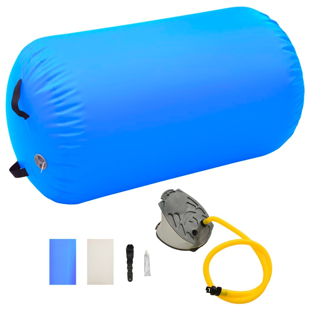 Inflatable Gymnastic Roll with Pump 100x60 cm PVC Blue 14 Inflatable Gymnastic Roll with Pump 100x60 cm PVC Blue